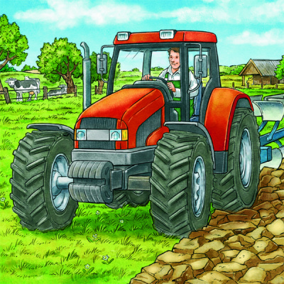 RAVENSBURGER Puzzle Zemědělské stroje 3x49 dílků