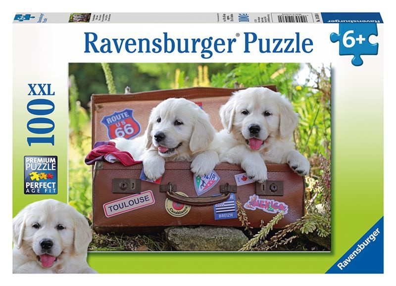 Ravensburger Puzzle cestující štěňata 100 dílků