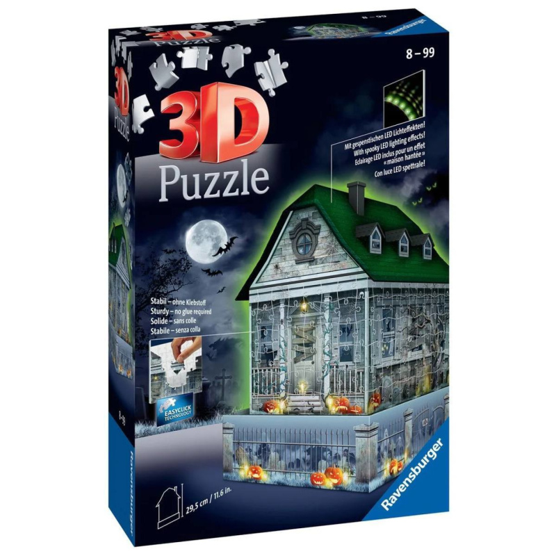 Ravensburger 3D puzzle Svítící Strašidelný dům 257 ks
