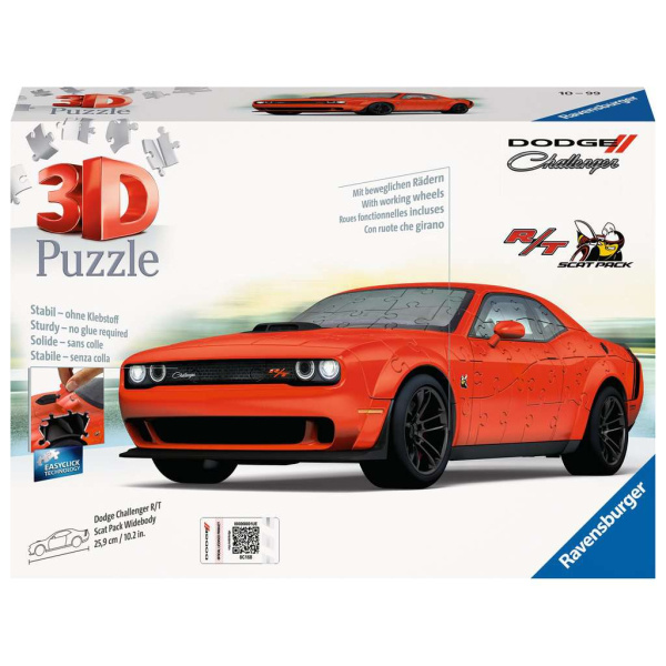 3D puzzle Dodge Challenger R/T Scat Pack Widebody 108 dílků