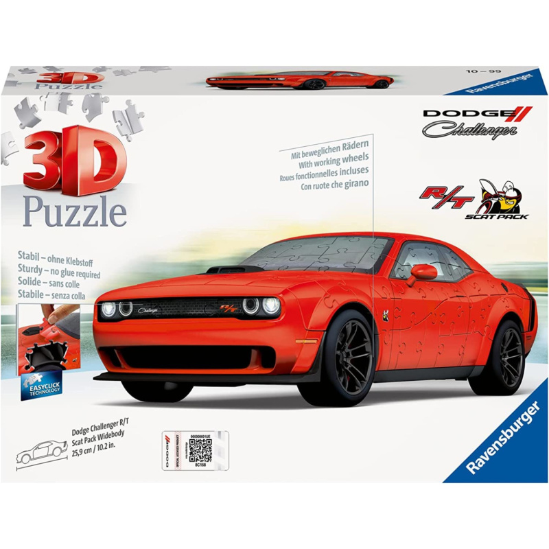 3D puzzle Dodge Challenger R/T Scat Pack Widebody 108 dílků