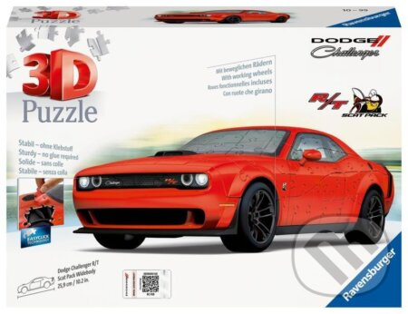 3D puzzle Dodge Challenger R/T Scat Pack Widebody 108 dílků
