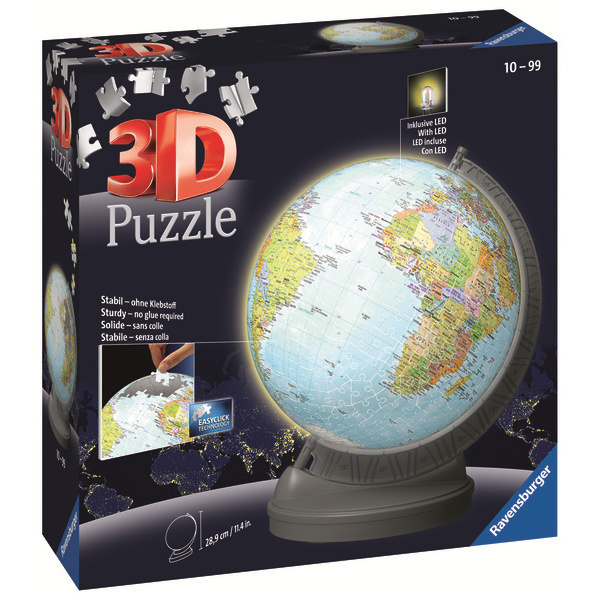 RAVENSBURGER Puzzleball Svítící Globus (Zeměkoule) 548 dílků