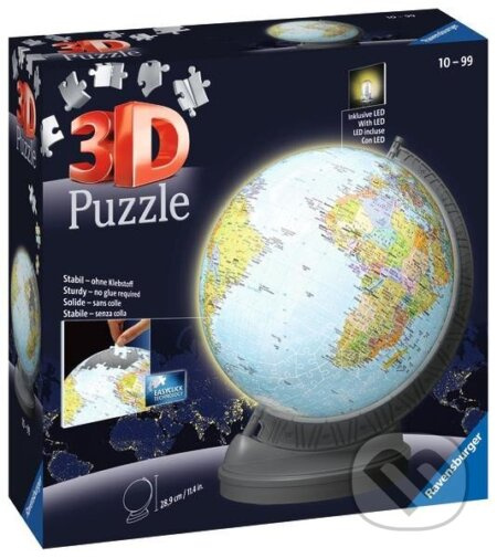 RAVENSBURGER Puzzleball Svítící Globus (Zeměkoule) 548 dílků