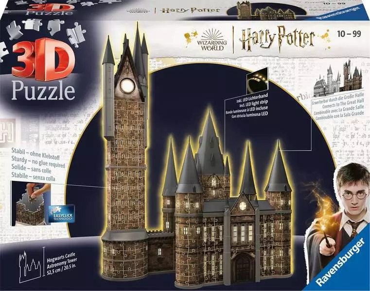 Ravensburger Harry Potter: Bradavický hrad - Astronomická věž (Noční edice) 3D Puzzle 540 dílků