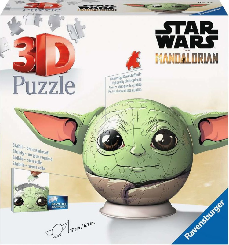 Puzzle-Ball Star Wars: Baby Yoda s ušima 72 dílků