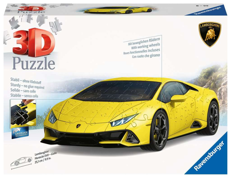 RAVENSBURGER 3D puzzle Lamborghini Huracán Evo žluté 156 dílků