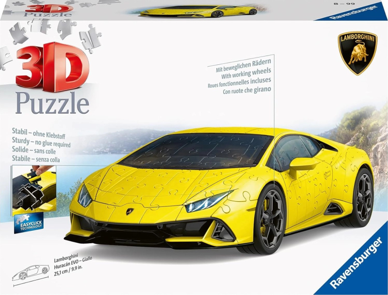 RAVENSBURGER 3D puzzle Lamborghini Huracán Evo žluté 156 dílků