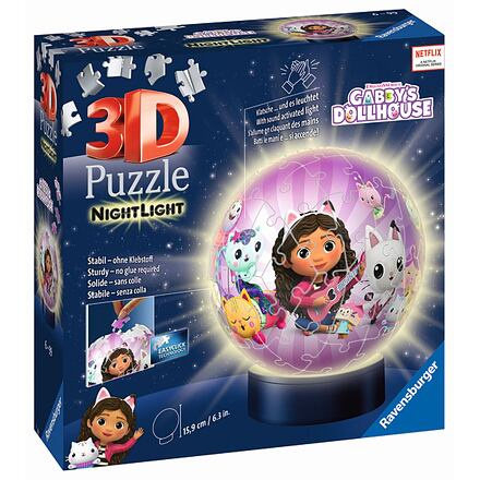 Puzzle-Ball Gabby’s Dollhouse 72 dílků (noční edice)