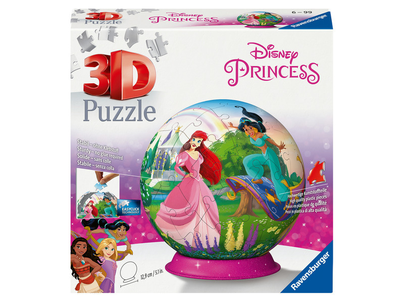 RAVENSBURGER 3D Puzzleball Disney princezny 73 dílků