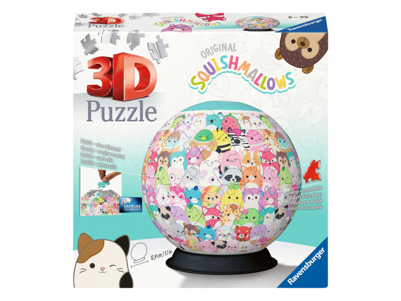 RAVENSBURGER 3D Puzzleball Squishmallows 72 dílků