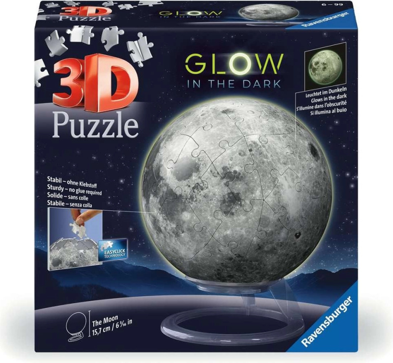 Ravensburger 3D PuzzleBall Měsíc svítící 74 ks