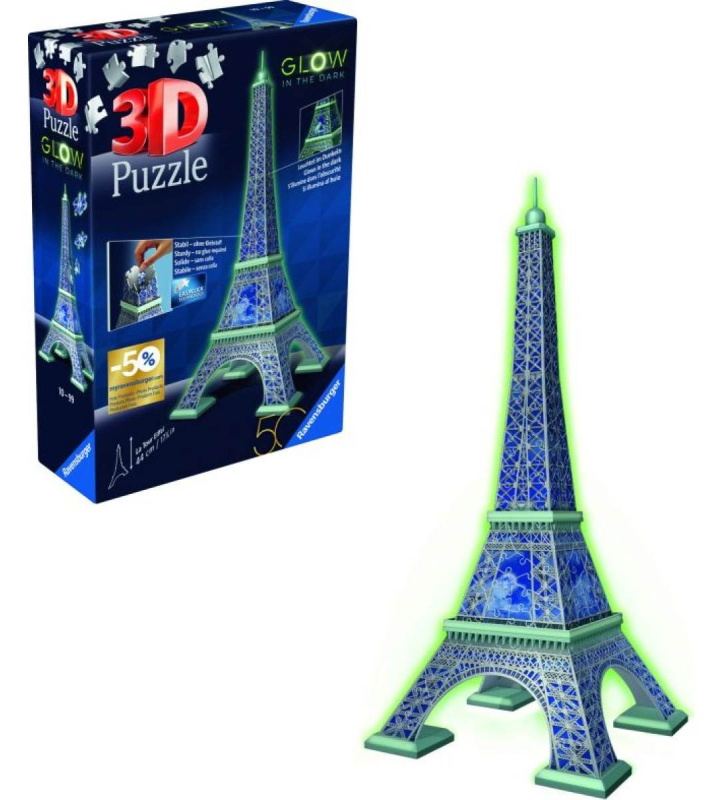 RAVENSBURGER Svítící 3D puzzle Eiffelova věž 224 dílků