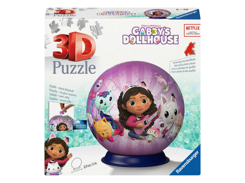 RAVENSBURGER 3D Puzzleball Gábinin kouzelný domek 72 dílků