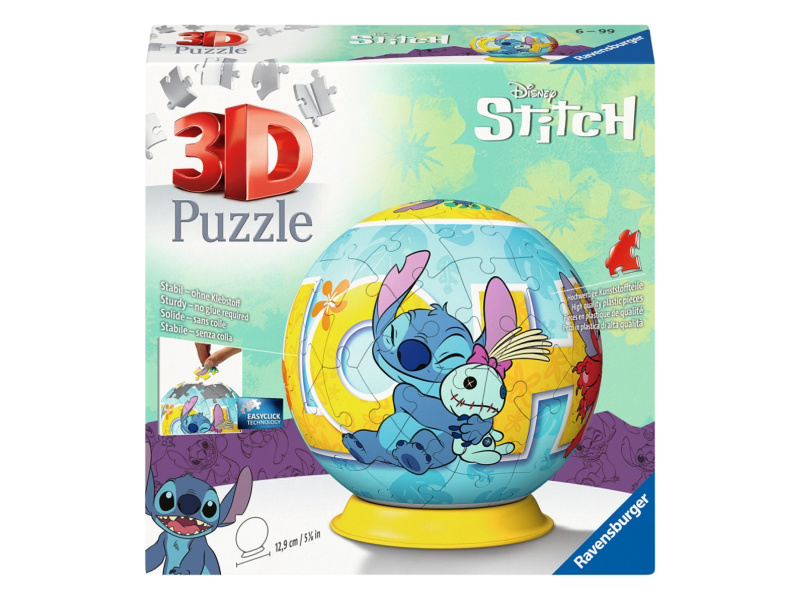 RAVENSBURGER 3D Puzzleball Disney: Stitch 72 ks