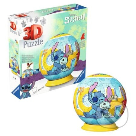 RAVENSBURGER 3D Puzzleball Disney: Stitch 72 ks
