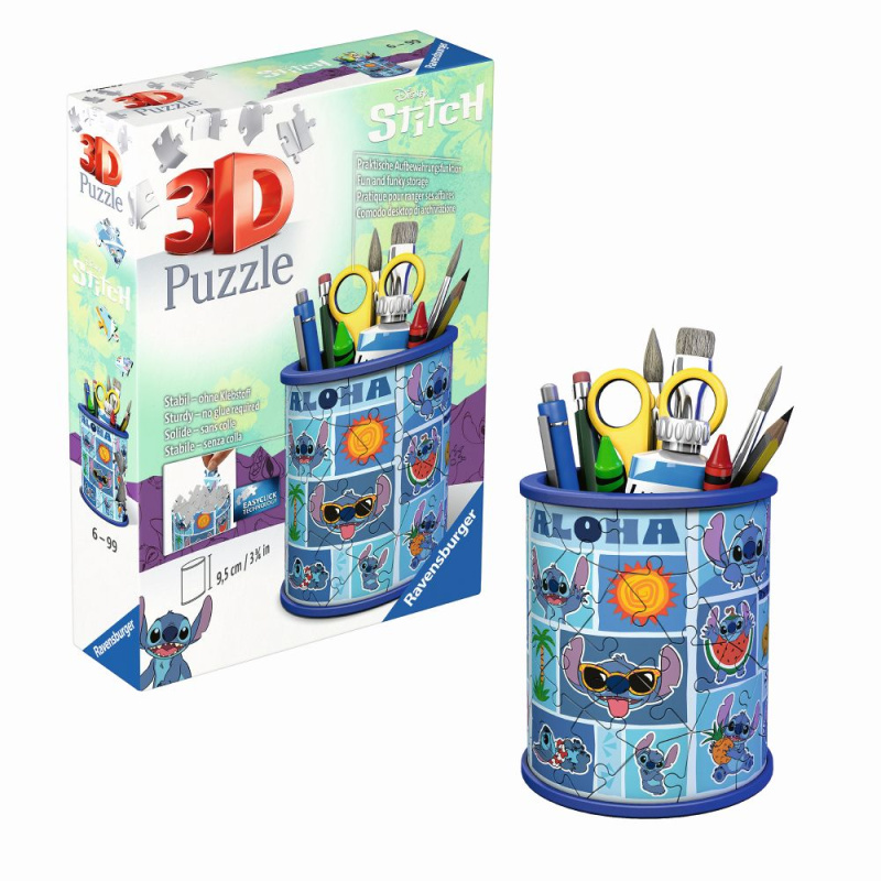 Ravensburger Stojan na tužky Disney: Stitch 3D Puzzle 57 dílků
