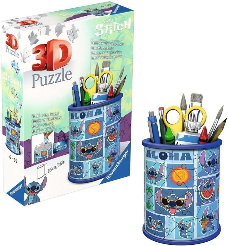 Ravensburger Stojan na tužky Disney: Stitch 3D Puzzle 57 dílků
