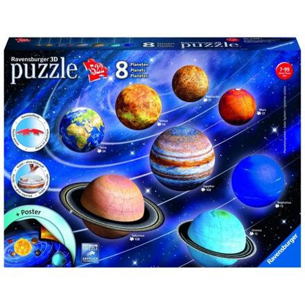 Ravensburger 3D puzzle Planetární soustava 522 ks