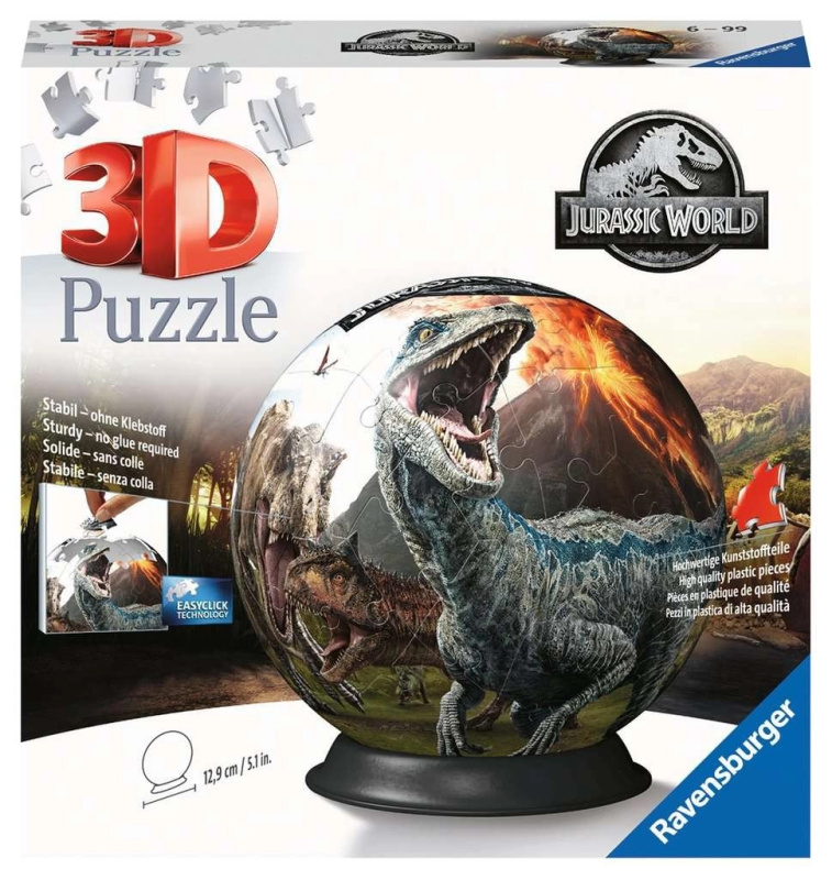 Ravensburger 3D puzzleball Jurský svět 72 ks