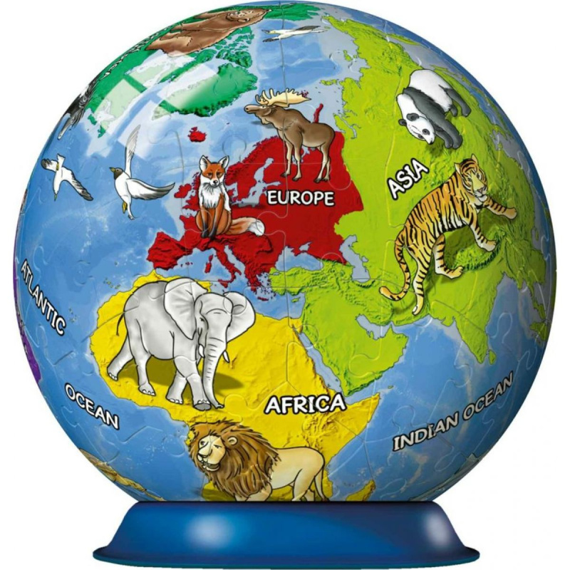 Ravensburger 3D puzzleball globus se zvířaty anglický 72 ks