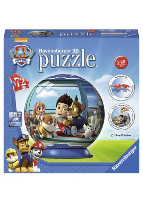 Ravensburger 3D puzzleball Tlapková patrola 72 ks