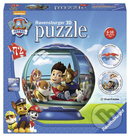 Ravensburger 3D puzzleball Tlapková patrola 72 ks