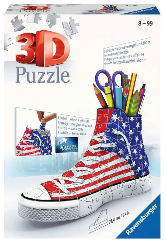 Ravensburger 12549 puzzle 3d kecka vlajkový design 108 dílků
