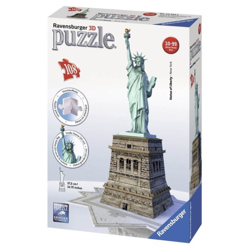 RAVENSBURGER 3D puzzle Socha Svobody, New York 118 dílků
