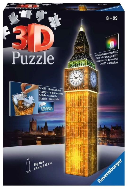 Ravensburger 3D puzzle Svítící Big Ben 216 ks