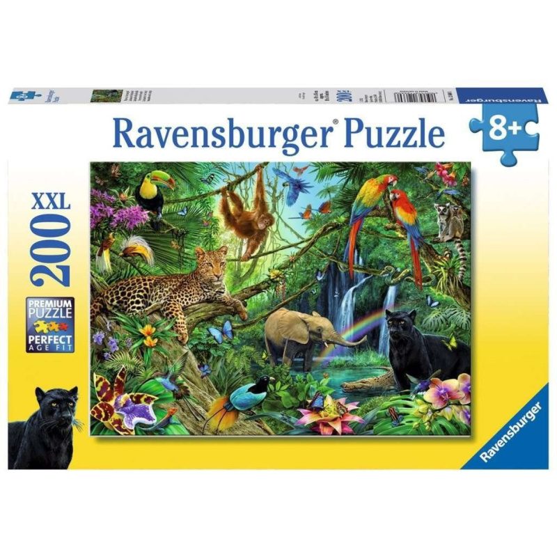 RAVENSBURGER Puzzle Zvířata v džungli XXL 200 dílků