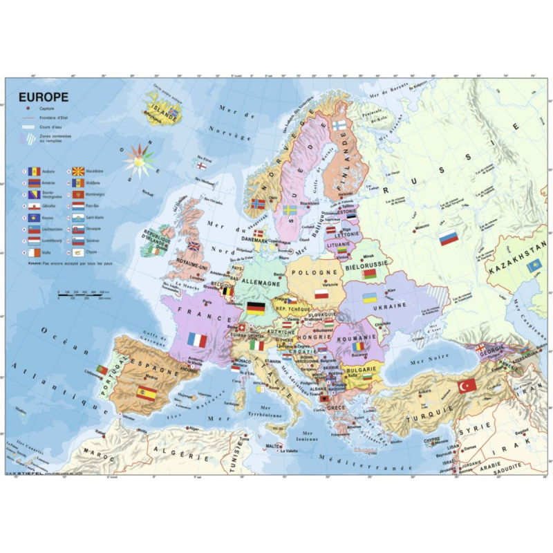Mapa Evropy 200 dílků