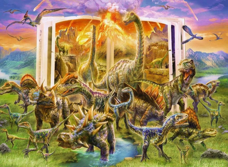 Ravensburger puzzle Encyklopedie dinosaurů XXL 300 dílků