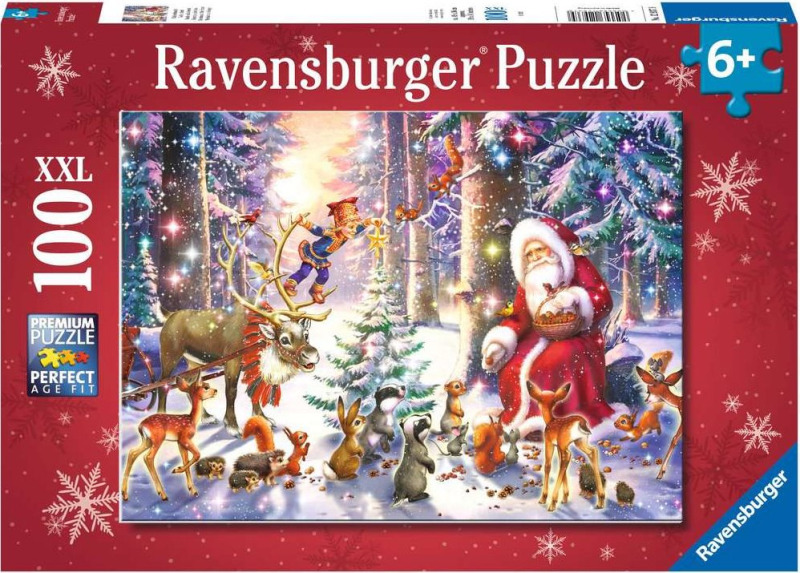 RAVENSBURGER Vánoce v lese XXL 100 dílků