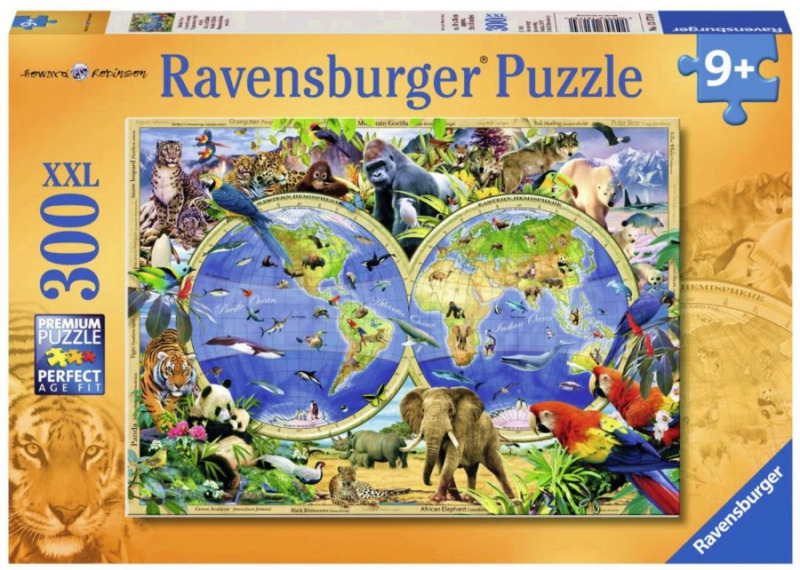 RAVENSBURGER Puzzle Svět divokých zvířat XXL 300 dílků