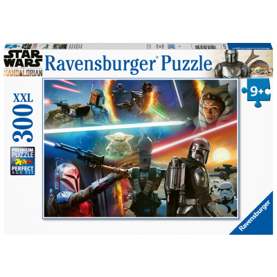 Ravensburger puzzle 132799 Star Wars Mandalorian Křížová palba 300 XXL dílků