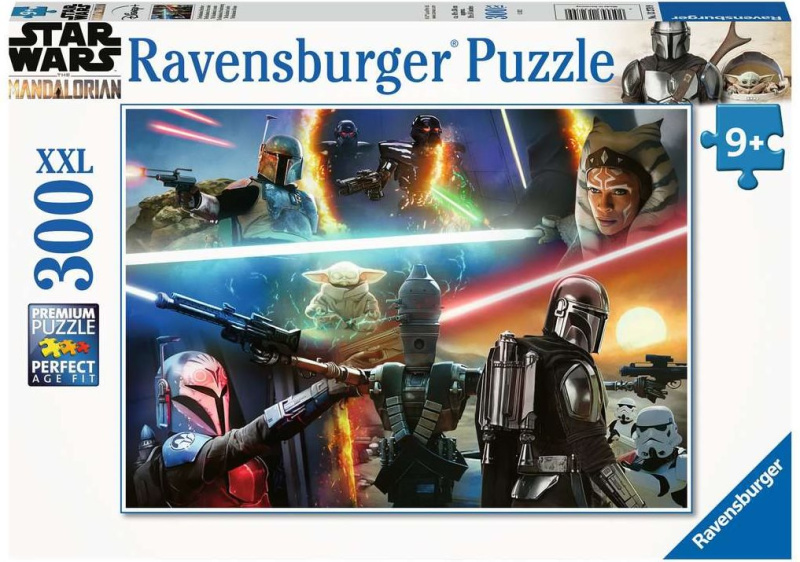 Ravensburger puzzle 132799 Star Wars Mandalorian Křížová palba 300 XXL dílků