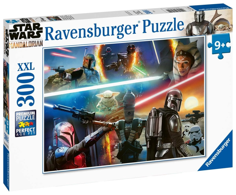 Ravensburger puzzle 132799 Star Wars Mandalorian Křížová palba 300 XXL dílků