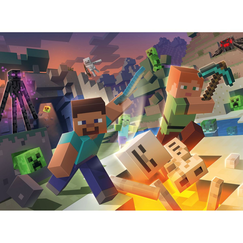 Ravensburger Minecraft Monstra z Minecraftu 100 dílků