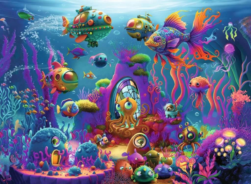 RAVENSBURGER Mimozemšťani v oceánu XXL 150 dílků