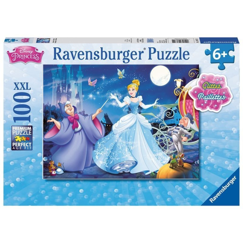 RAVENSBURGER Třpytivé puzzle Popelka XXL 100 dílků