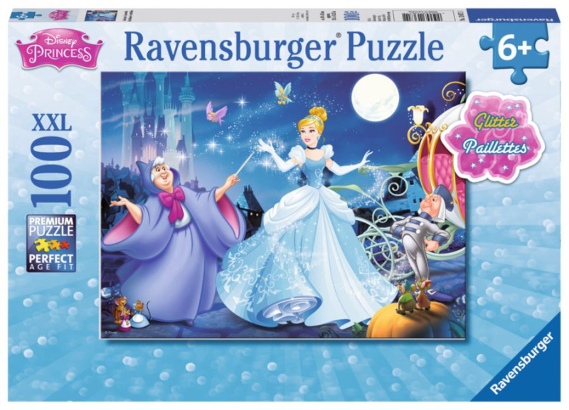 RAVENSBURGER Třpytivé puzzle Popelka XXL 100 dílků