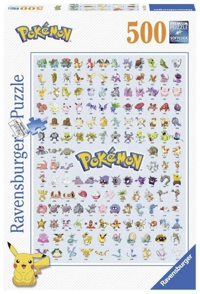Ravensburger Pokémon Puzzle: Prvních 151 Pokémonů, 500 dílků
