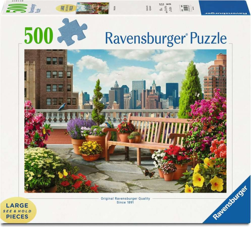 RAVENSBURGER Puzzle Zahrada na střeše XXL 500 dílků