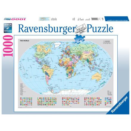 Ravensburger Politická mapa světa Puzzle 1000 dílků