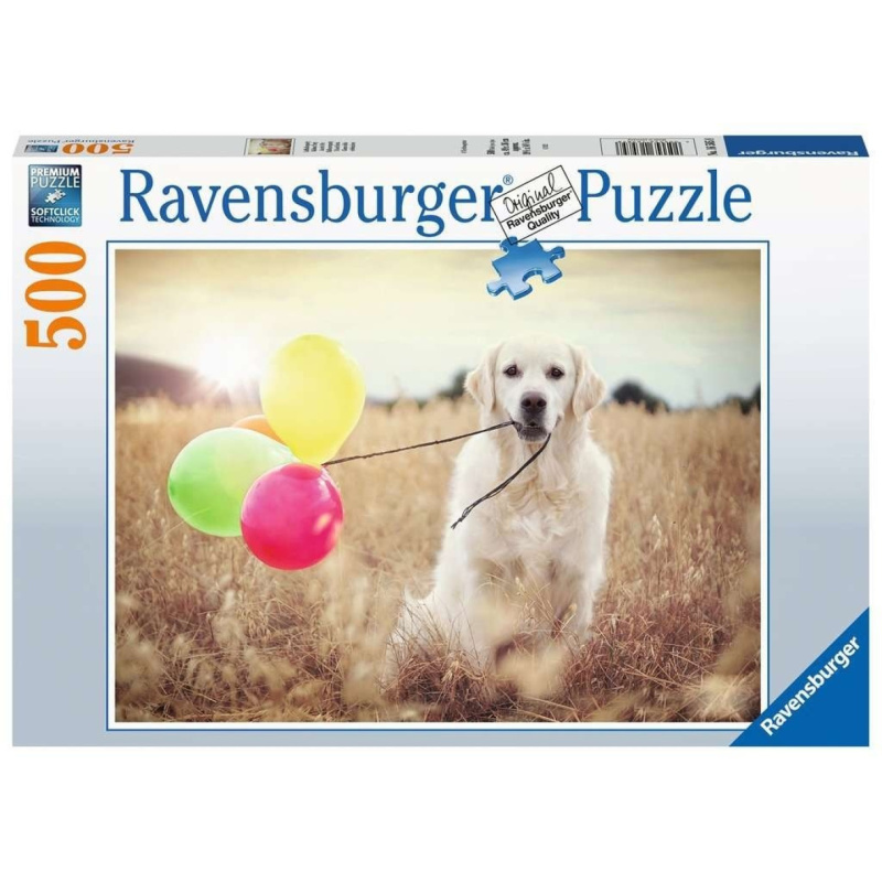 Ravensburger 16585 puzzle pes labrador s balónky 500 dílků