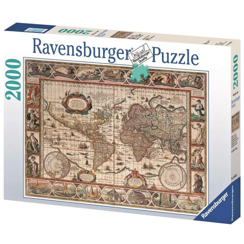 Ravensburger Mapa světa r. 1650 2000 dílků