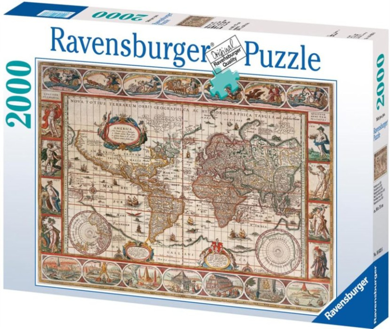 Ravensburger Mapa světa r. 1650 2000 dílků
