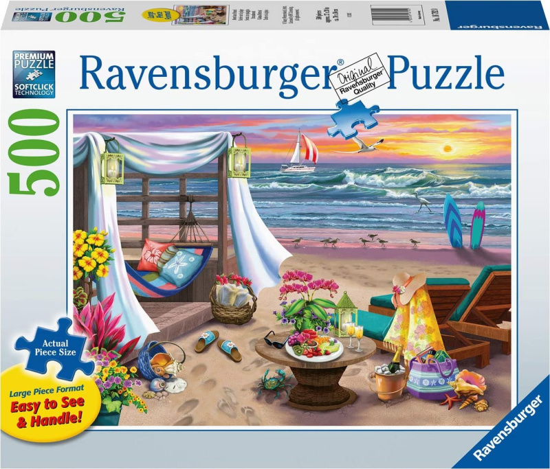 RAVENSBURGER Puzzle Na pláži Cabana XXL 500 dílků
