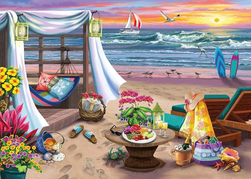 RAVENSBURGER Puzzle Na pláži Cabana XXL 500 dílků